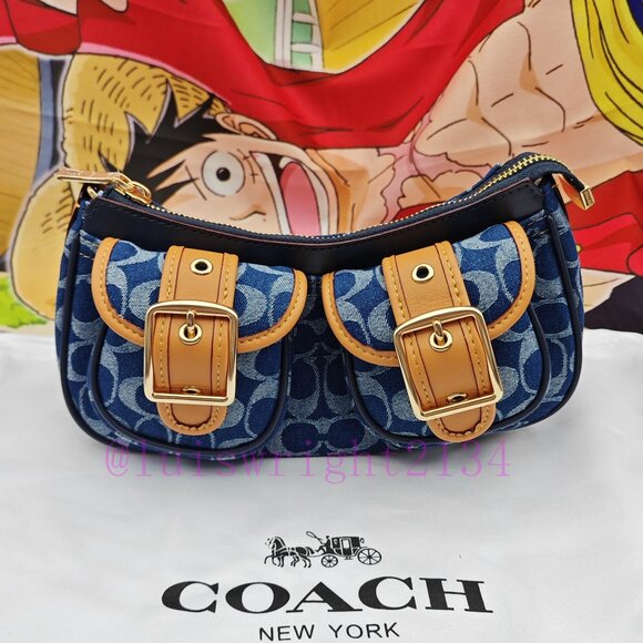 Coach Ashton In Signature Denim Shoulder Bag - Picture 1 of 16